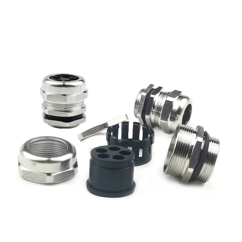 PG Multi Core Double Cable Entry Cable Gland Multi Hole Gland Sealed Cable Gland 122