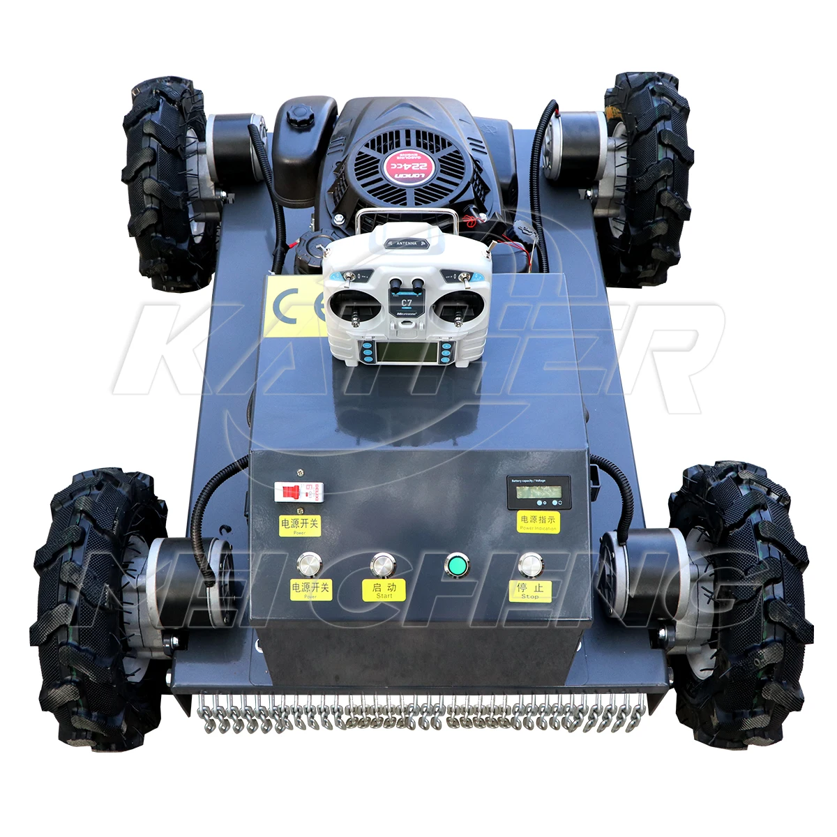 CE EPA Gasoline Engine Grass Cutting Machine Agriculture Orchard Garden Golf Rubber Tracks Remote Control RC Robot Lawn Mowers