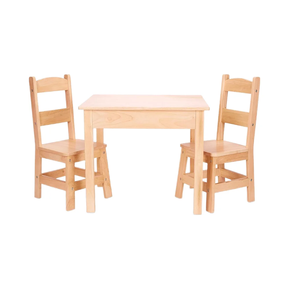 Современный набор обеденного стола и стула из массива дерева для детей игровой комнаты спальни или школы мебели