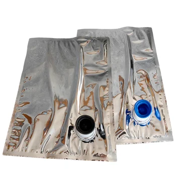 Custom High Temperature Resistant Light-proof Liquid BIB Box Bag Aluminum Foil Bag In Box For Syrup Juice Wine Storage Packaging