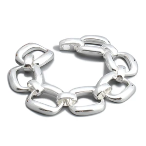 Wholesale 925 Sterling Silver Handmade Bracelet Bangle Gold Plated Zircon Jewelry Trendy Charm for Weddings Parties Gifts