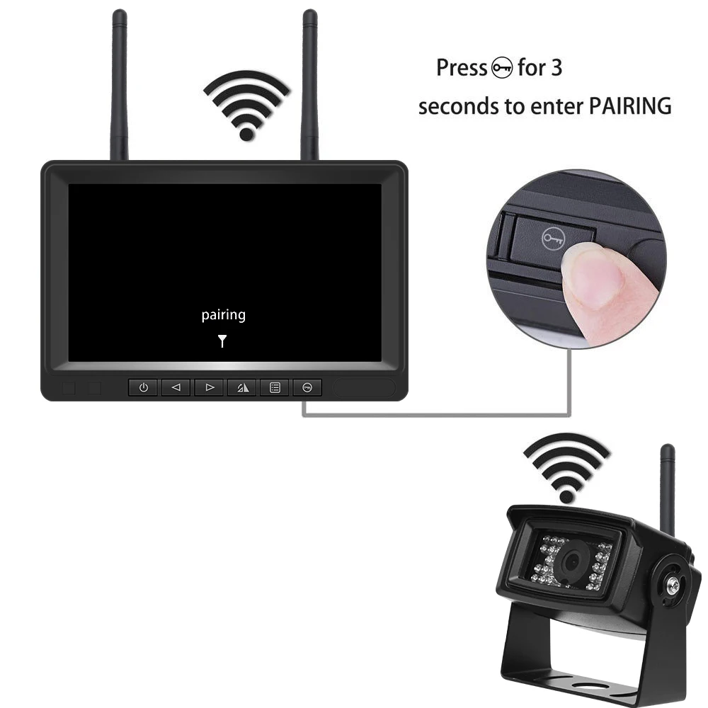 Kit Telecamera Retromarcia Con Monitor 7 Pollici - Impermeabile IP68, Visione Notturna A IR Per Auto E Camion - Foto 12