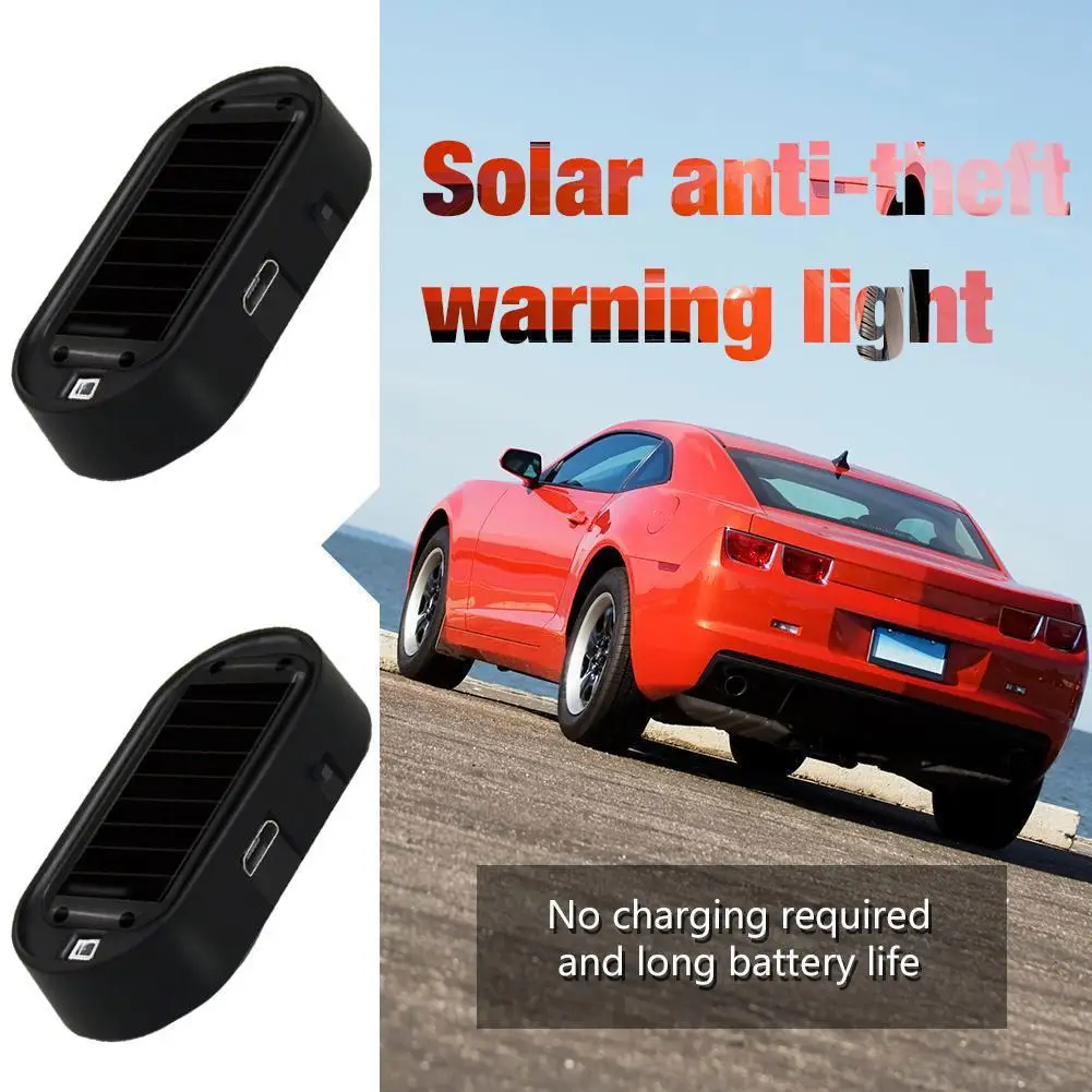 Car Fake Security Light Solar Powered Simulated Dummy Alarm Wireless