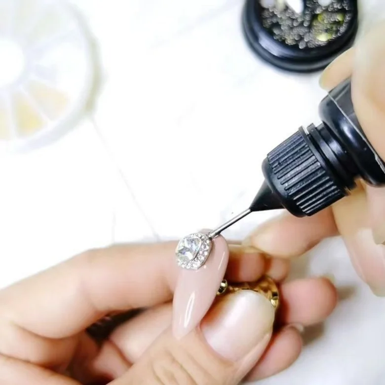 Bin 10ml Clear Nail Art Glue Edge Sealing Filling Gel Stick Drill Gel