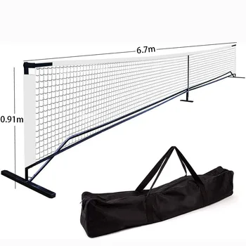 Deluxe Folding Retractable Pickleball Net System Boulder Portable ...