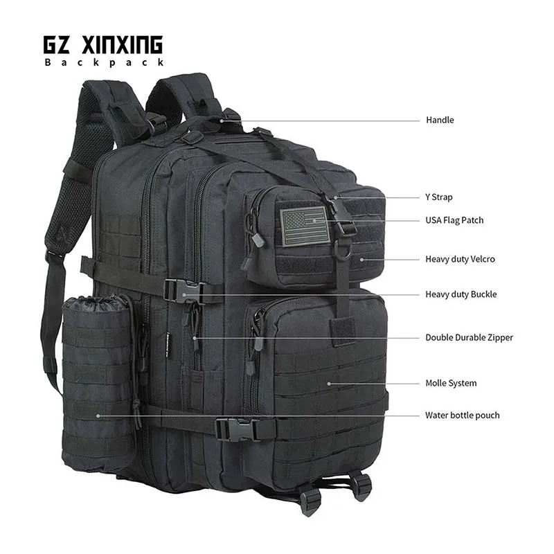 Large Tactical Backpack Heavy Duty Waterproof Tactical Hiking Bags Rucksack Tactical Backpacks for Climbing
