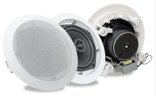 PA System Ceiling Speakers Series with RGB LED Lighting 6W to 60W Public Address System for WiFi & AUX Communication