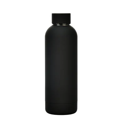 Rubber Paint  500 ml  Custom Logo Water Bottles Small Mouth Vacuum Flask Insulated Stainless Steel Water Bottle with Lid