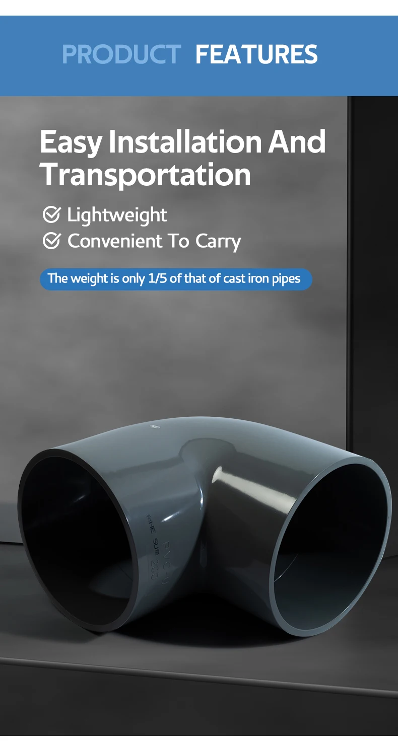 Hs Factory All Size Plastic Pipe Fittings Pvc Pipe Fitting 40mm Water