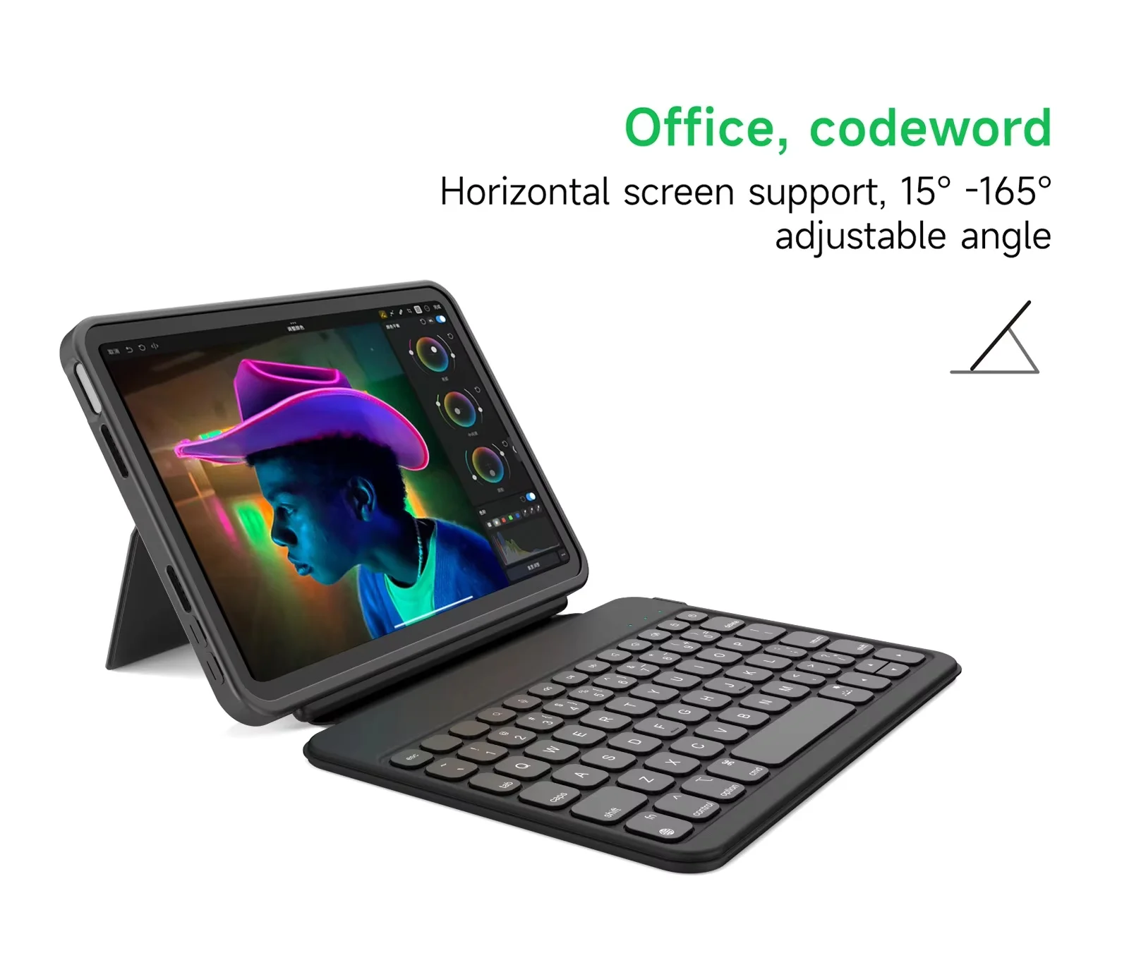 product rgb backlit detachable keyboard case for ipad mini 6th  7th gen slim lightweight cover case for kids study  work adults-8