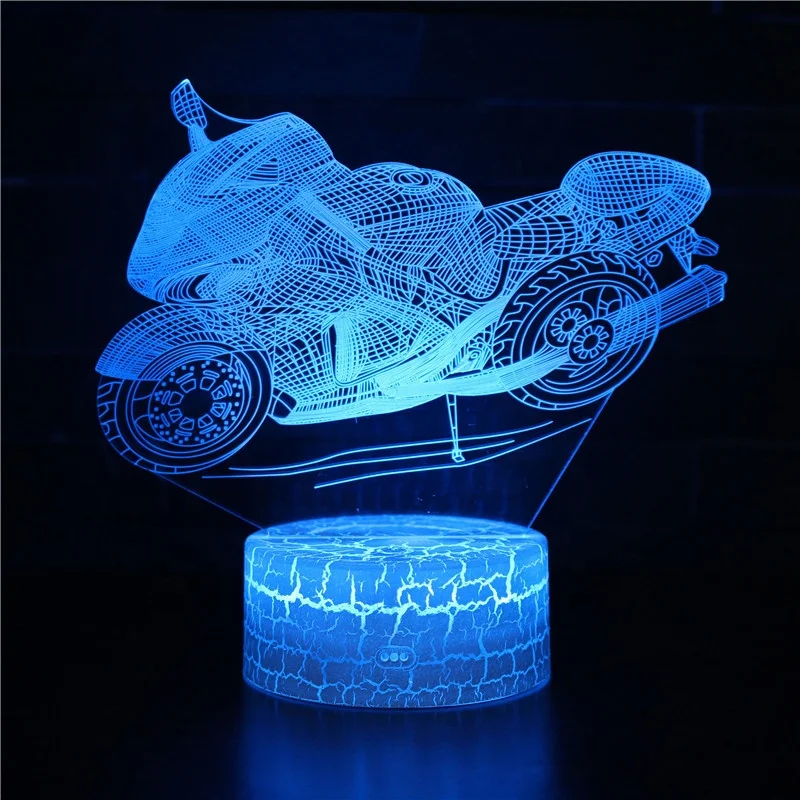 YTDZLTD Creativo 3D Cavallo Luce Notturna 16 Colori Mutevoli Telecomando USB Potere Toccare Cambiare Illusione Ottica Lampada Arredamento Lampada LED Lampada da Tavolo Bambini Brithday Natale Regalo