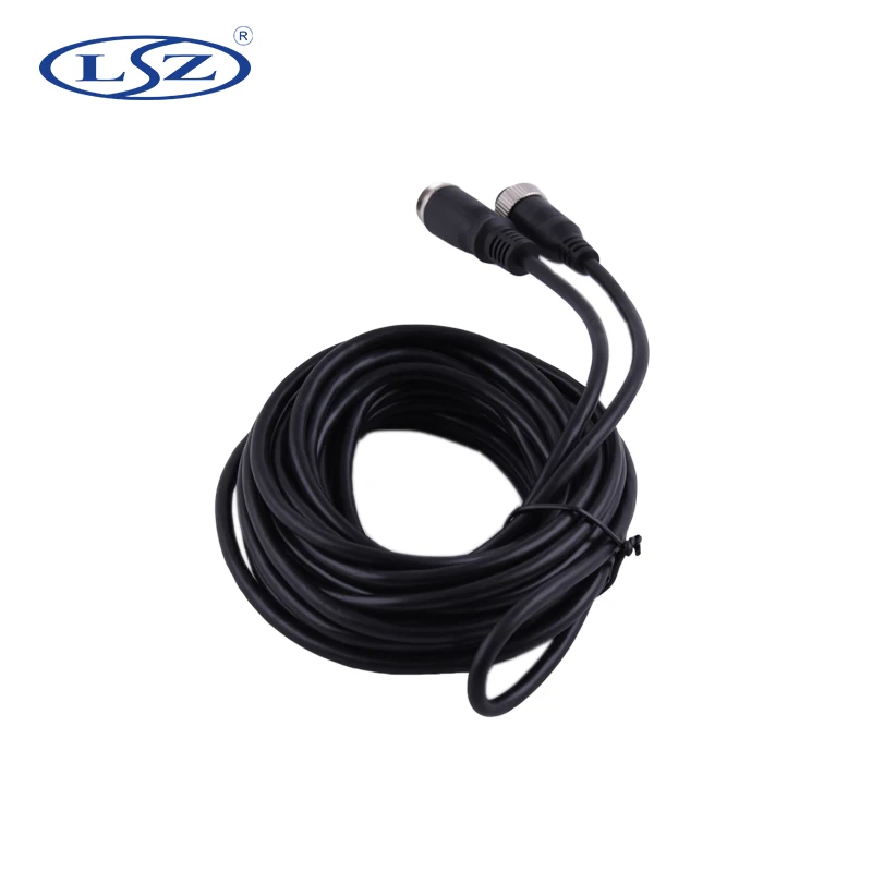 4 Pin Aviation Head Bus Monitor Cable Vehicle Security CCTV Camera Extension Cable 20M