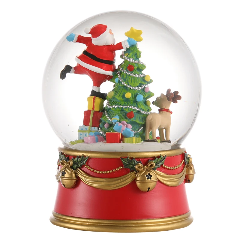 Custom Christmas Snow Globe Santa Claus Gift Water Globe Blowing Snow ...