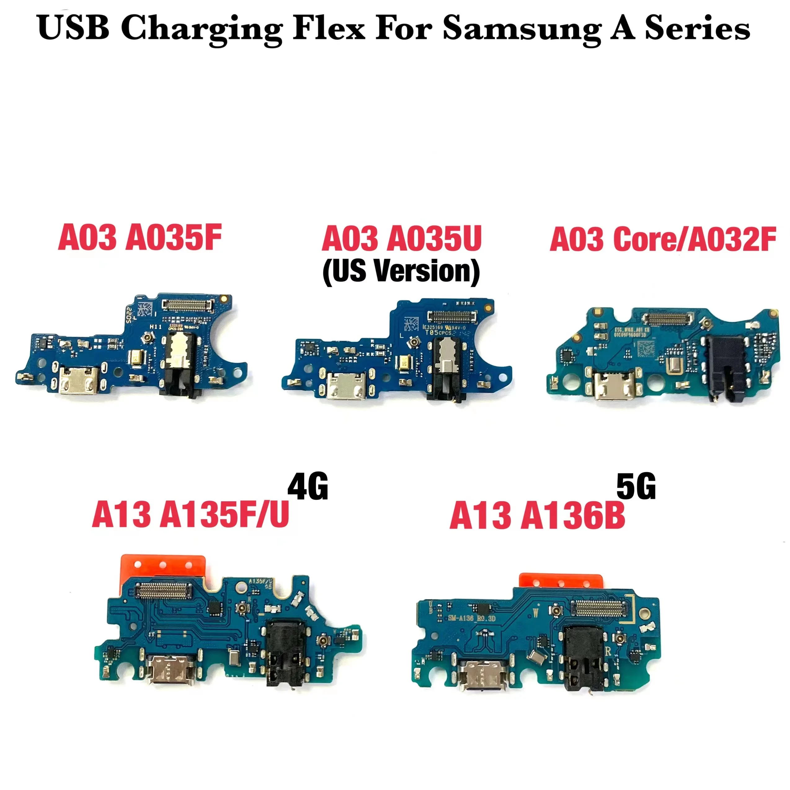 Зарядный порт flex оптовая продажа запасные части для мобильного телефона Samsung A03 A035F Core A032F A13 A135F