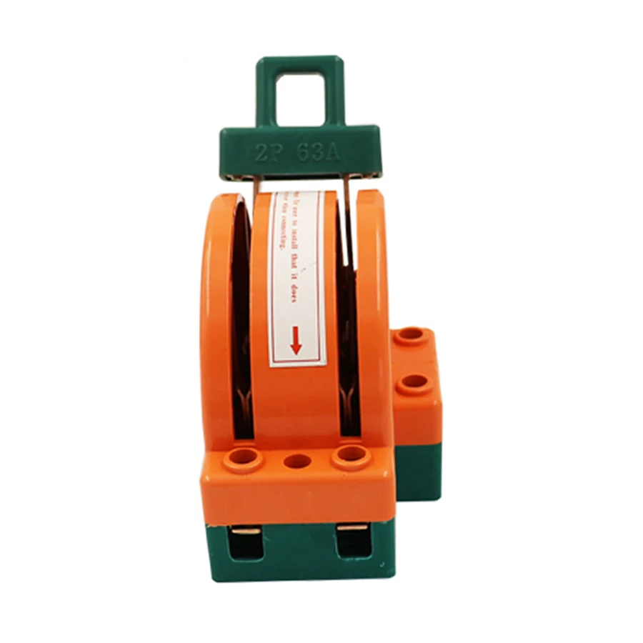DPDT Knife Switches Copper Power Disconnector Switch Semicircular Breaker Backup Circuit Generator 2P 63A
