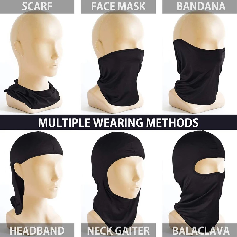 Custom Logo Women Men Balaclava Neck Gaiter Face Mask UV Protector Ski Scarf Mask