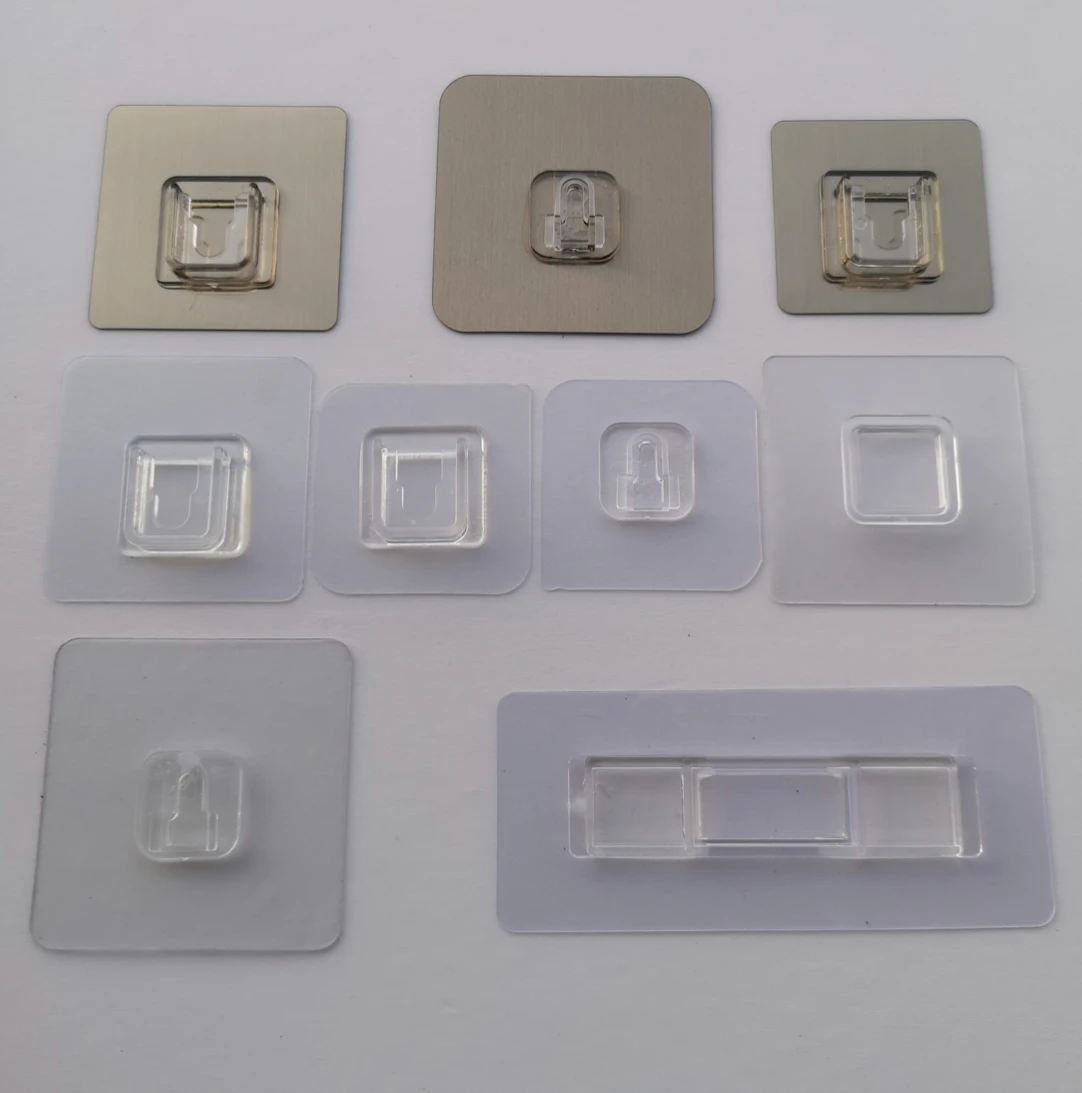 To sample processing traceless paste plastic accessories U - type buckle transparent child mother paste back glue custom manufacture