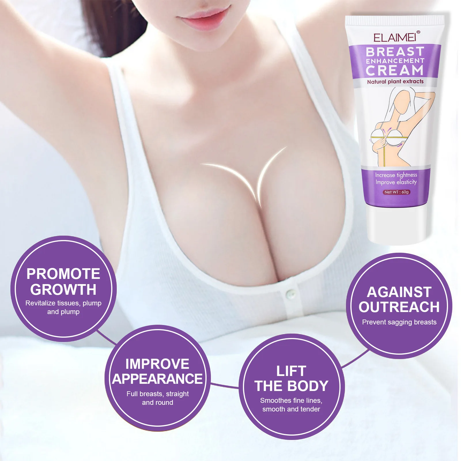 Oem Breast Enlargement Cream Chest Enhancement Promote Female Hormone Breast Lift Firming 