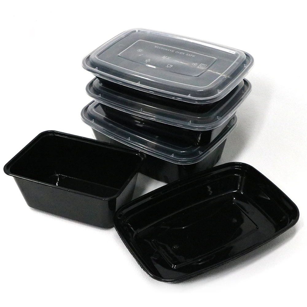Runde Schwarze Einweg-PP-Mikrowellen-Plastikbox Takeaway-Box Fast-Food-Behälter| Alibaba.com