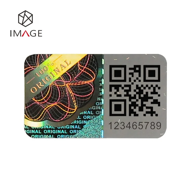 Custom Scratch QR Code Security Authentication 3d Hologram Sticker for Medicine Packaging