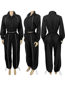 Dropshipping Wholesale S-2XL Popular 2026 Women Fall Fashion Winter Tracksuit 2 Piece Pants Set