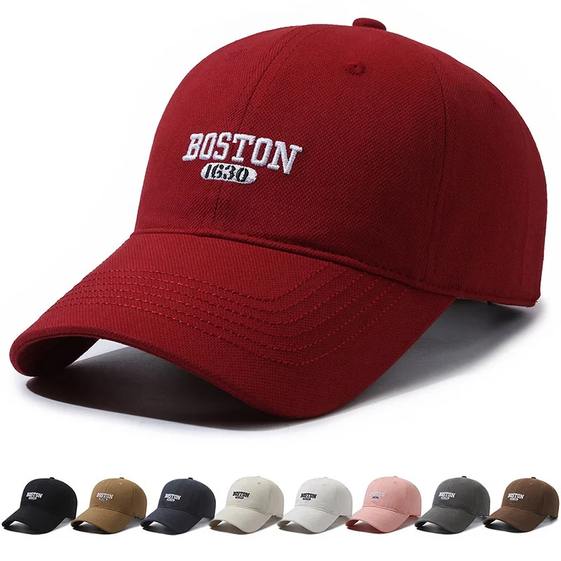 Korean Version Sporty Baseball Cap Men Women Boston