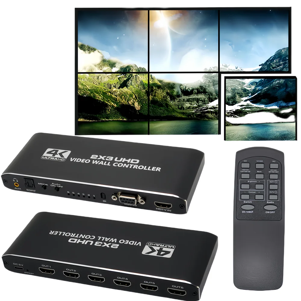 High quality YOTOCAP 2x2 TV Wall Controller UltraHD 4Kx2K 1080P 60Hz Screen Splicing, HDMI