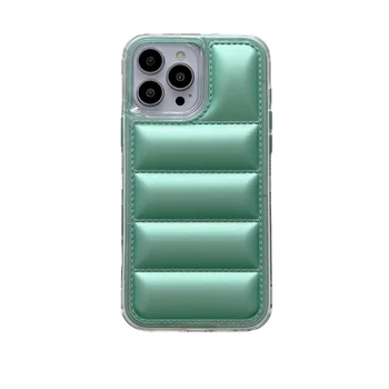 New shockproof colorful 3 in 1 down-filled garment phone case for iphone 14 pro max customizable logo