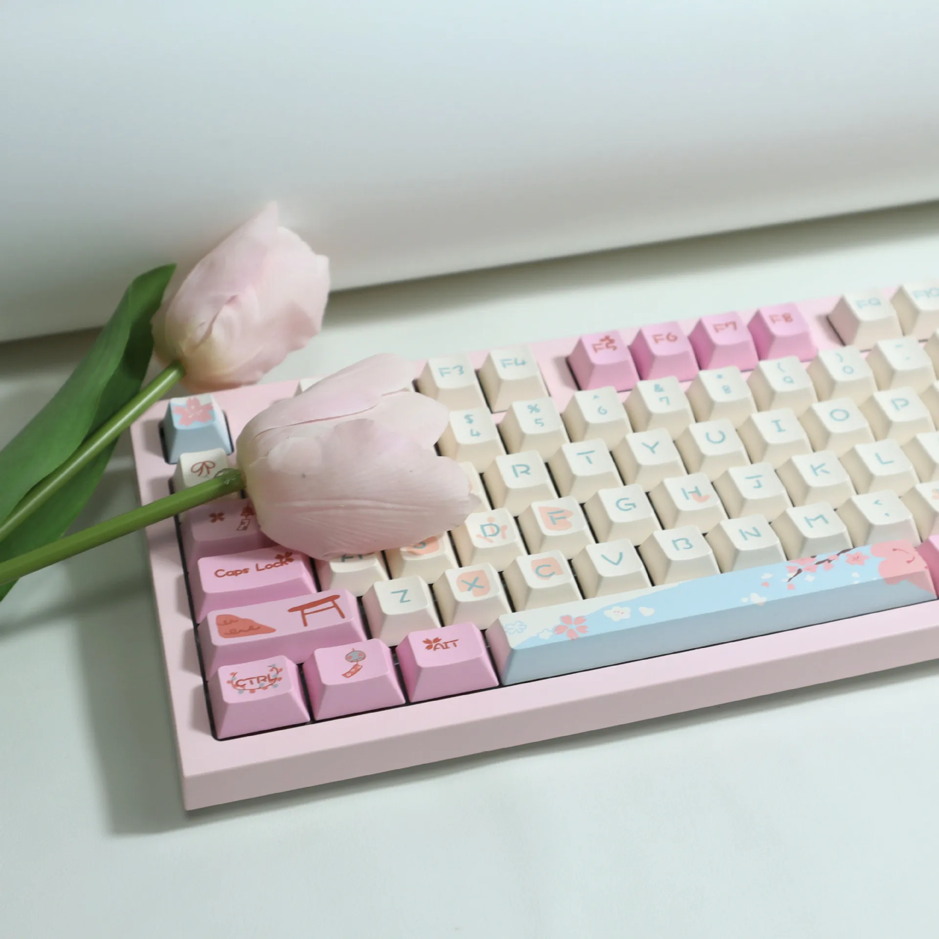 Hzgamer 133 Keys Cherry Blossom Keycaps Cherry Profile Keycaps ...