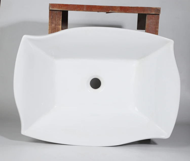 Wholesale Best Irregular Economic Type White Basin Sink Hotel Home Bathroom Porcelain Wash Basin