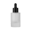 Transparent Frosted Bottle +Black Dropper