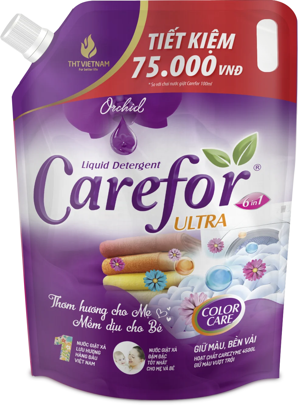 Detergent Laundry Eco Orchid Flower Fragrance Hand Wash Type Carefor