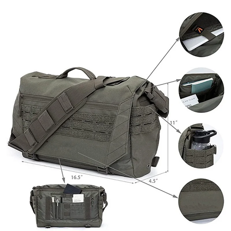 Factory Direct Sales Tactical Bag Briefcase Tactical Shoulder Bag for Laptop Tactical Style Shoulder Bags