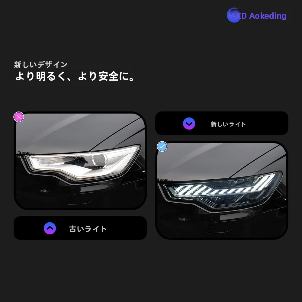 アウディ A6 LED 純正 4G 左ヘッドライト 033D 4G系 2026年最新Yahoo