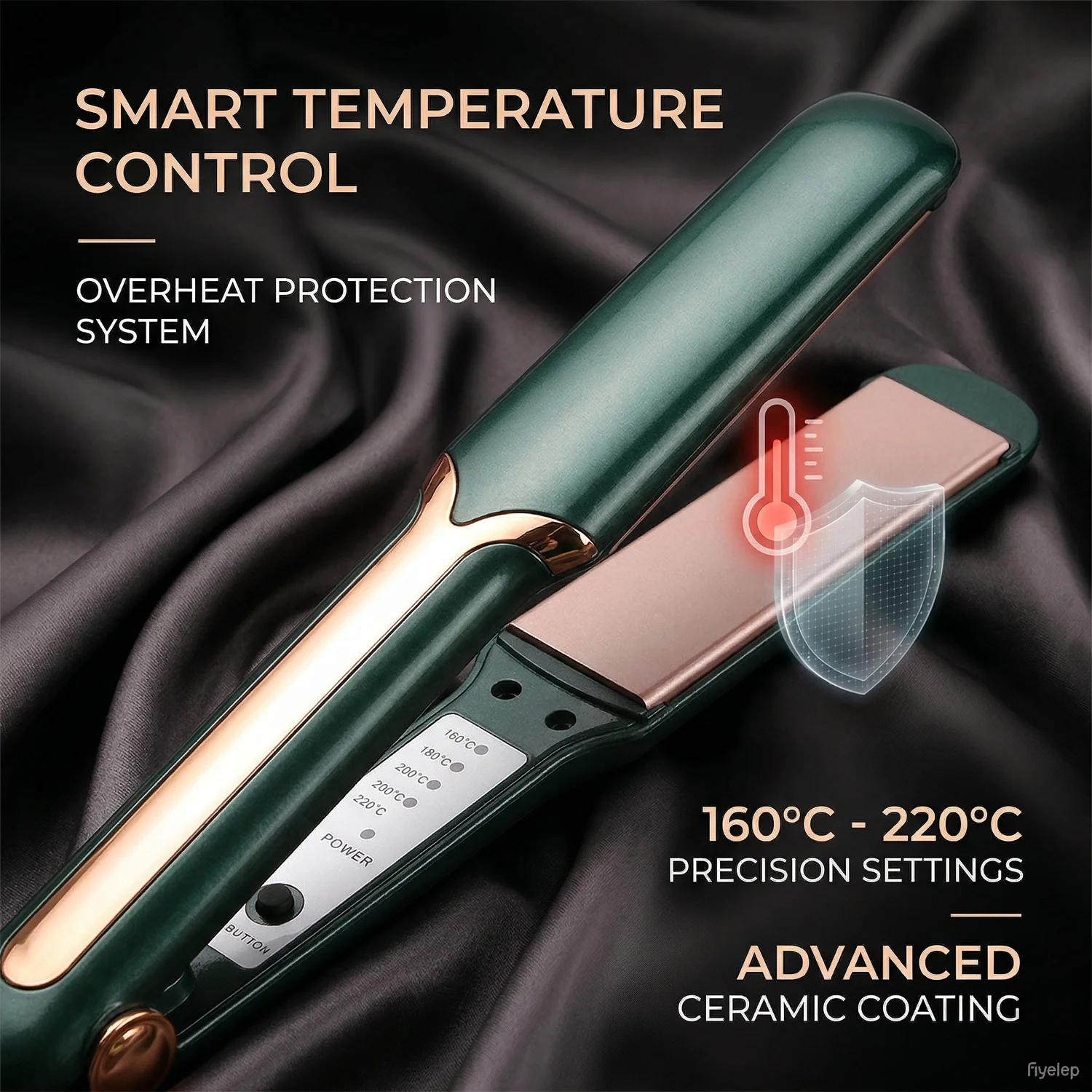 Professional Titanium Flat Iron Hair Straightener for Efficient