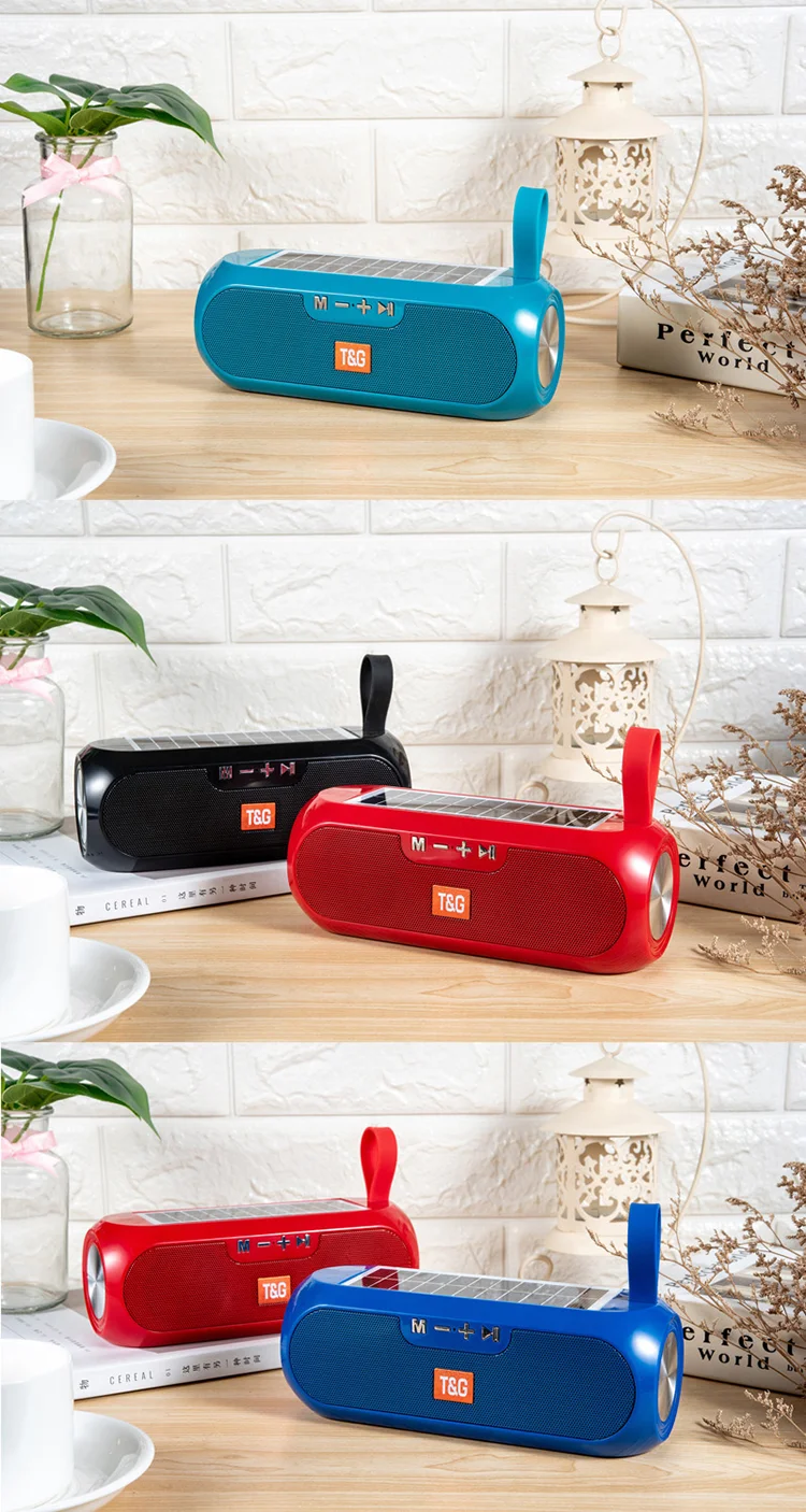 TG182 Portable Column Portable Column WirelessBluetooth Bass Stereo Box Waterproof Outdoor Solar Charging Bluetooth Speakers - ANKUX.COM