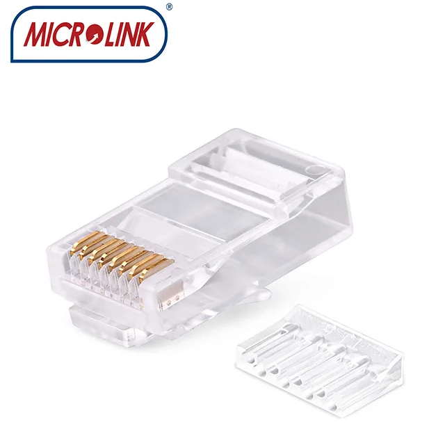 
Разъем Cat6 Cat5 Rg45 модульный разъем 8p8c Ethernet Rj45 с прозрачной загрузкой 