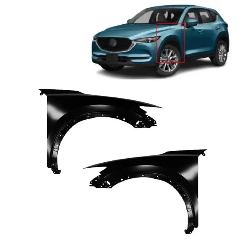 car Front Fender With Molding Hole Primed Driver Side For Mazda CX-5 2017-2023 oem KB7W52211