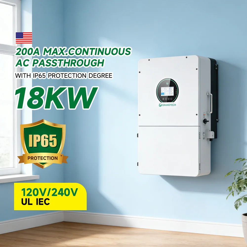 IP65 Low Voltage Split Phase 18kw Hybrid Solar Inverter 2080V 120V 240V 18000W 18KVA Solar Hybrid Inverter Support Parallel MPPT