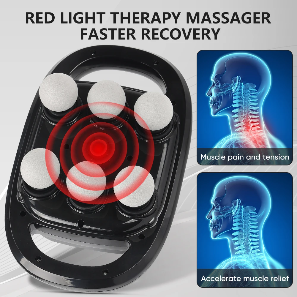 20 Speeds Level Deep Tissue Massage Muscle Fascial Gun Booster 6 Massage Heads Leg Back Body Electric Muscle Relax Massage Gun