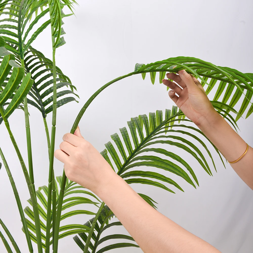 Artificial Plant Manufacturer Custom Green Bonsai Areca Palm Plastic