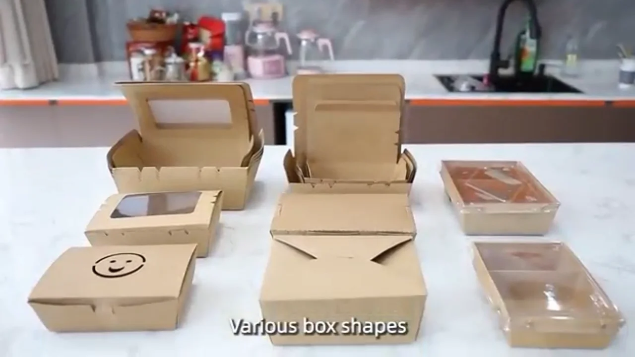 Hot Sale Paper Salad Box Recyclable Food Custom Kraft Box Packaging