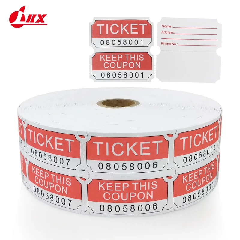 Пользовательский билет на выкуп из рафии лотерейный для игровой аркадной