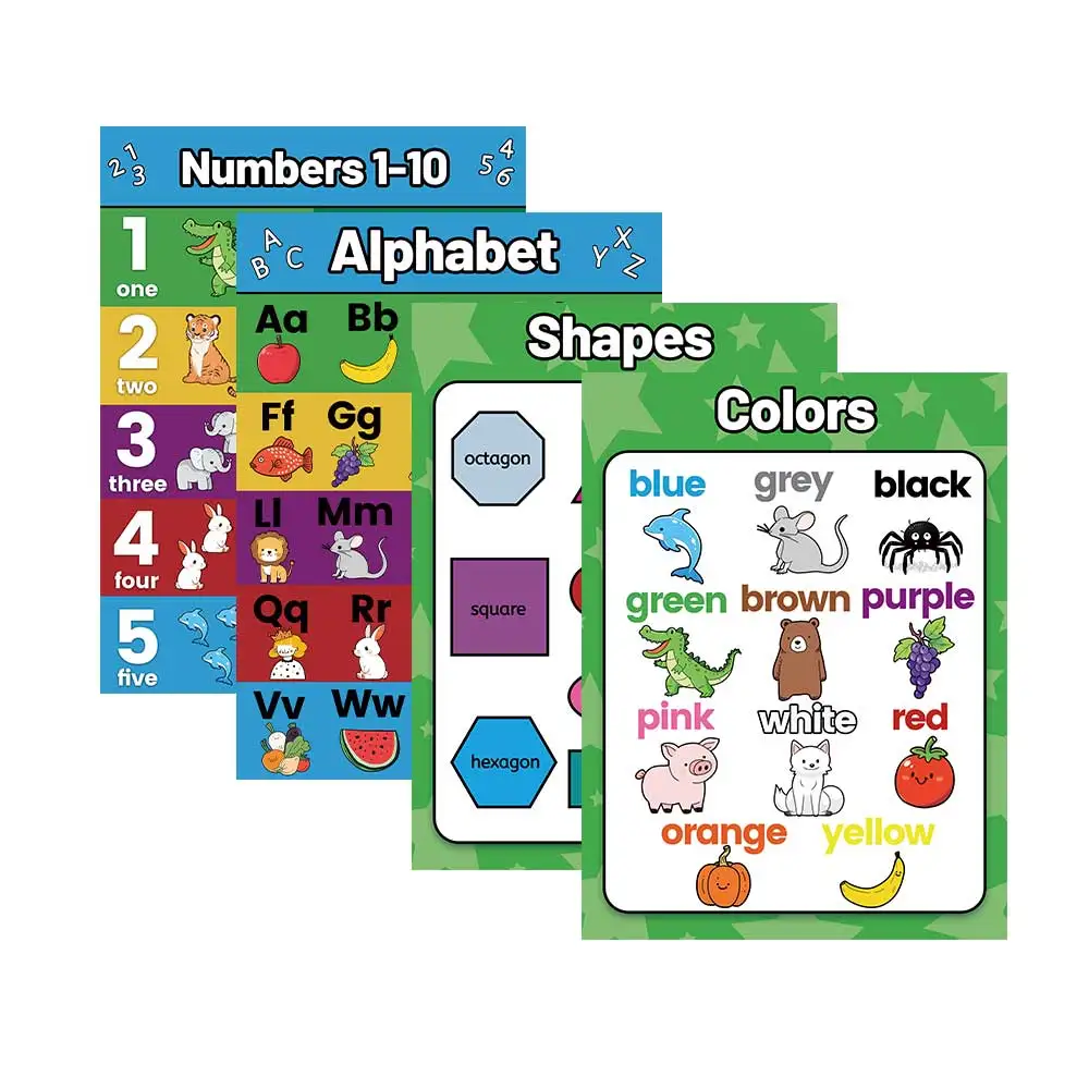 Factory Children Education Poster Printing English Alphabet Numbers ...