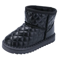 Moyo водонепроницаемые нейлоновые стеганые ботинки на плоской подошве под заказ детские меховые резиновые ботильоны для дождя из ЭВА зимние ботинки для детей