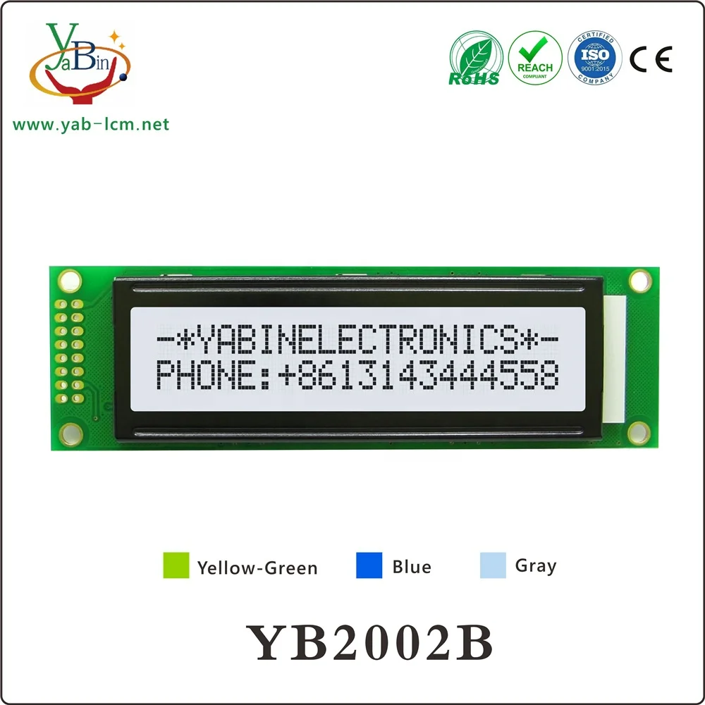 Alphanumeric 2002 Stn Character 20X2 Lcd Display