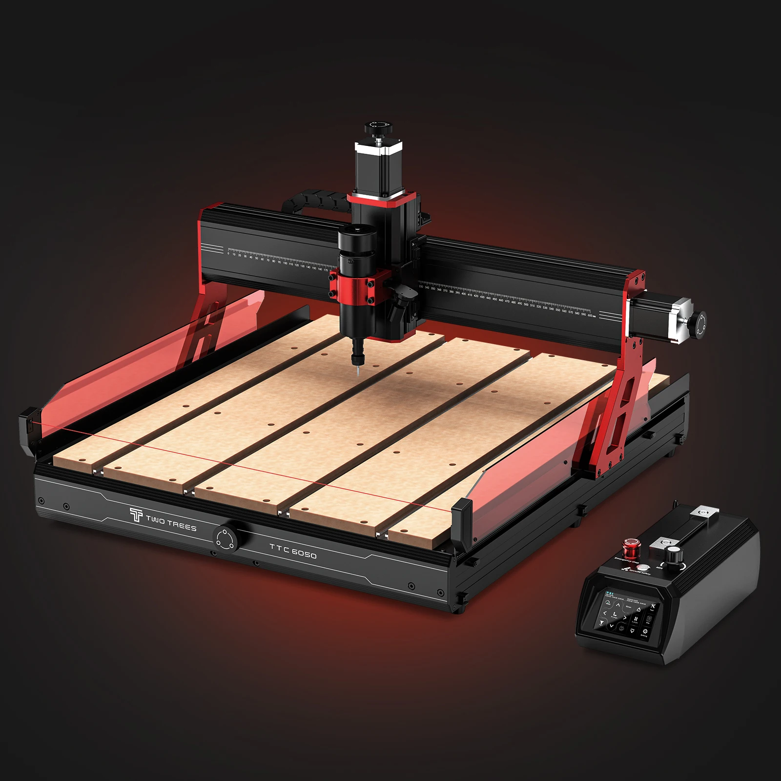 Twotrees OEM 6050 CNC Wood Nesting Router Machine 4 Axis with Motor and Bearing NC Studio Control for Modern Wood Door Designs