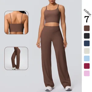 2Pcs Gym Set Fitness Clothes Activewear Workout Gym Set Yoga Sets For Women