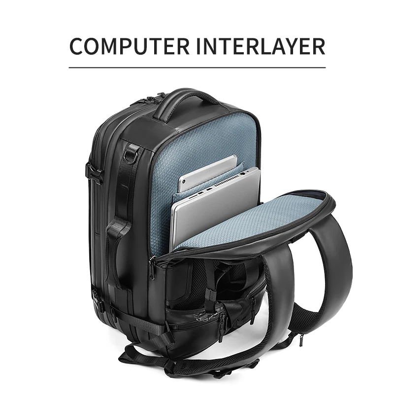Borsa zaino multifunzionale da viaggio per viaggio d'affari da viaggio da  uomo impermeabile di grandi dimensioni da 50 litri