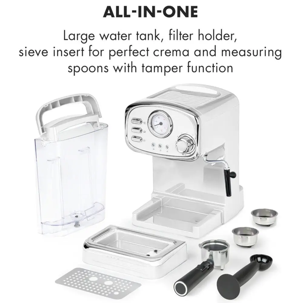 Espresso Coffee Machine With 15 Bar Foaming Milk Frother Wand For